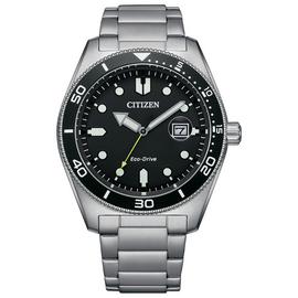 Citizen Men's Black Dial Stainless Steel Bracelet Watch