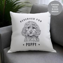 Personalised Message Dog Breed Cushion