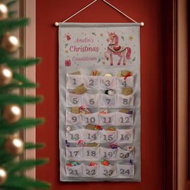 Personalised Message Unicorn Advent Calendar