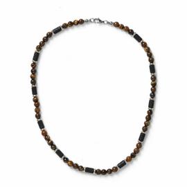 Uncommon Souls Men's Tigers Eye Bead Rope Necklace