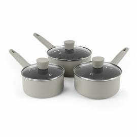 Russel Hobbs 3 Piece Aluminium Saucepan Set - Grey