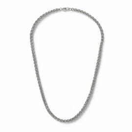 Uncommon Souls Men's Silver Tone Rope Chain Necklace