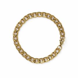 Uncommon Souls Men's Gold Tone Curb Chain Bracelet