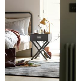 Habitat X Frame Bedside Table - Grey