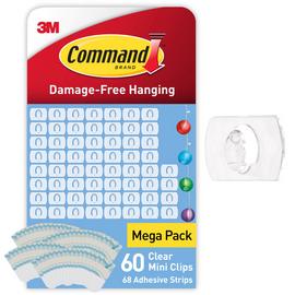 Command Clear Decorating Clips - Pack of 60
