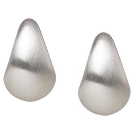 Liars & Lovers Silver Toned Brushed Teardrop Stud Earrings