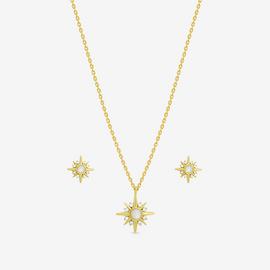 Inicio 14K Gold Plated Cubic Zirconia Star Set