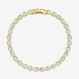 Inicio 14K Gold Plated and Crystal Tennis Bracelet