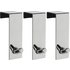 Argos Home Set of 3 Chunky Over Door Coat Hooks - Chrome