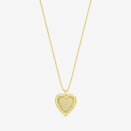 Inicio Gold Plated Heart Charm Pendant Necklace