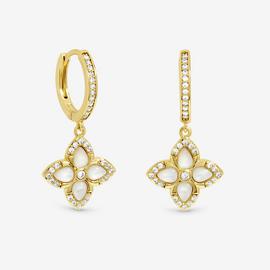 Jon Richard 14K Gold Plated Clover Earrings