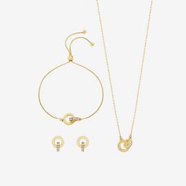 Jon Richard Crystal Circle Link Set