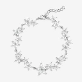 Jon Richard Cubic Zirconia Mixed Floral Bracelet