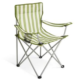 Pro Action Folding Camping Chair - Green Stripe