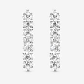 Jon Richard Cubic Zirconia Navette Drop Earring