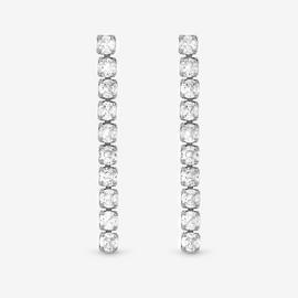 Jon Richard Cubic Zirconia Round Tennis Earrings