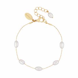 Jon Richard Gold Plated Chain And Freshwater Pearl Brace