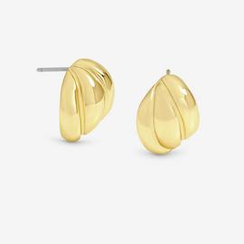 Jon Richard Gold Plated Mini Ribbed Stud Earrings