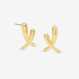 Jon Richard Gold Plated Kiss Stud Earrings