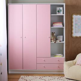 Argos Home Malibu Kids 3 Door 2 Drawer Wardrobe - Pink