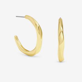 Jon Richard Gold Plated Polished Twist Hoop Earrings