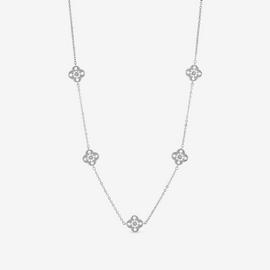 Jon Richard Pave Clover Necklace
