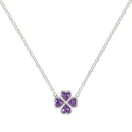 Radley Sterling Silver Cubic Zirconia Heart Flower Necklace