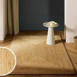 Habitat Braided Grey Border Jute Flatweave Rug