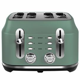 Rangemaster RMCL4S201MG Classic 4Slice Toaster-Mineral Green