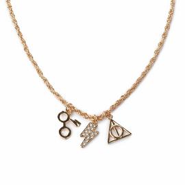 Custard London Gold Tone Harry Potter Charm Necklace