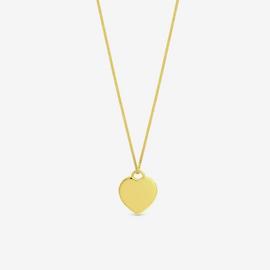Simply Silver 14Ct Gold Heart Pendant Necklace