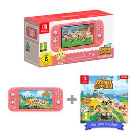 Nintendo Switch Lite Coral + Animal Crossing NH Bundle