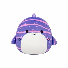 Squishmallows 7.5 Inch Purple Striped Shark Soft Toy
