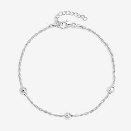 Simply Silver Sterling Silver Station Allway Bracelet