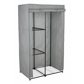 Argos Home Covered Single Wardrobe with Storage - Grey