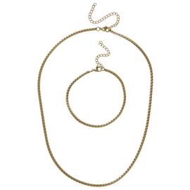 Liars & Lovers Stainless Steel Roll Chain and Bracelet Set