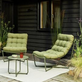 Habitat Scoop 2 Seater Metal Garden Bistro Set - Green