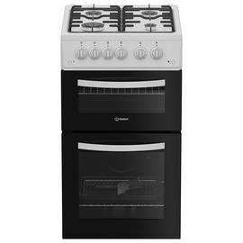 Indesit ITG5GMW 50cm Twin Cavity Gas Cooker - White