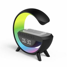 Menkind RED5 Light Up Wireless Charging Alarm Clock Speaker