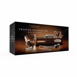 Menkind Twisted Glass set of 2 with Ice Stones