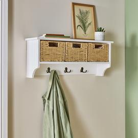 Argos Home Coat Rack with 3 Paper Storage Boxes - Natural