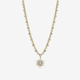 Lipsy Gold Crystal Antique Pendant Necklace