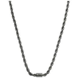 Armani Exchange Gunmetal Stainless Steel Chain Necklace