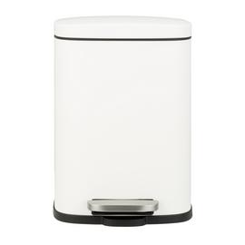 Argos Home 5 Litre Rectangular Bathroom Pedal Bin - White