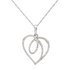 Revere 9ct White Gold Diamond Heart Pendant 18 Inch Necklace