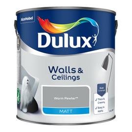 Dulux Walls & Ceilings Matt Paint Warm Pewter - 2.5L