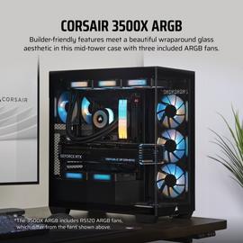 CORSAIR 3500X ARGB ATX Mid-Tower PC Case - Black