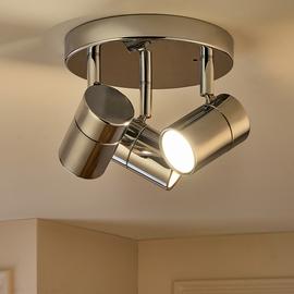 Argos Home Metal 3 Light Bathroom Spotlight - Chrome