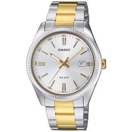 Casio Two Tone White Dial Stainless Steel Bracelet Watch