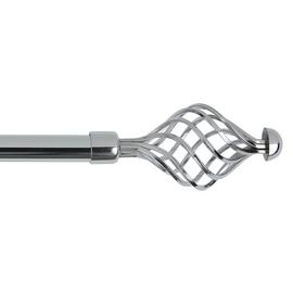 Argos Home Chrome Extendable Curtain Pole - 165cm - 300cm